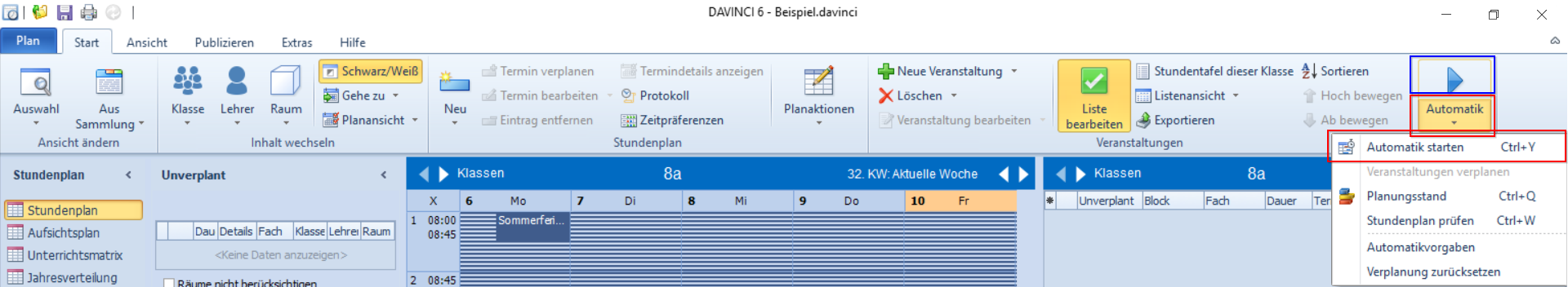 Automatik Starten