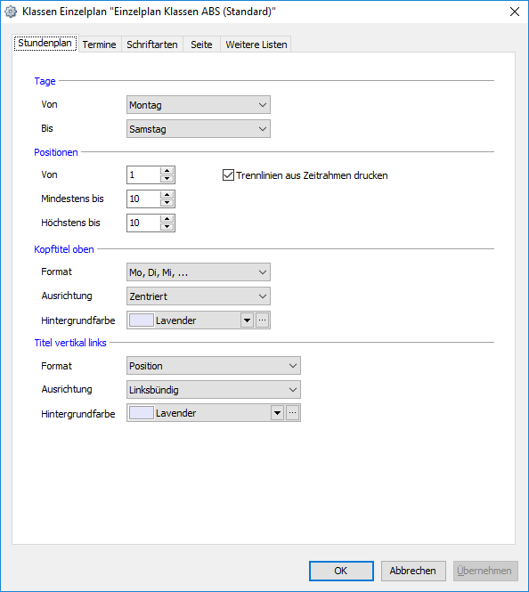 Druckformat bearbeiten