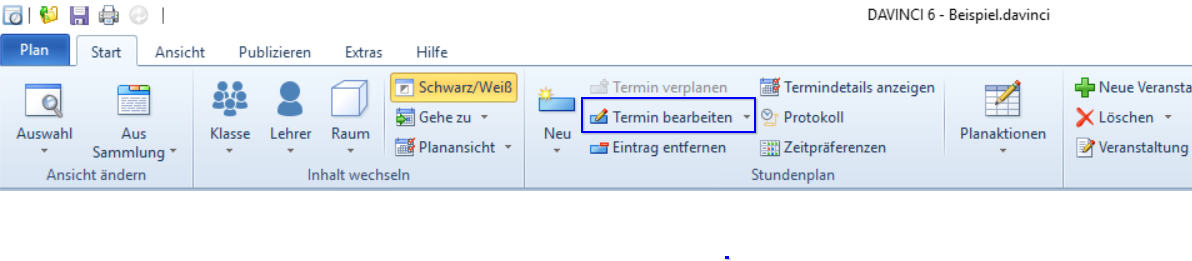 Termin bearbeiten