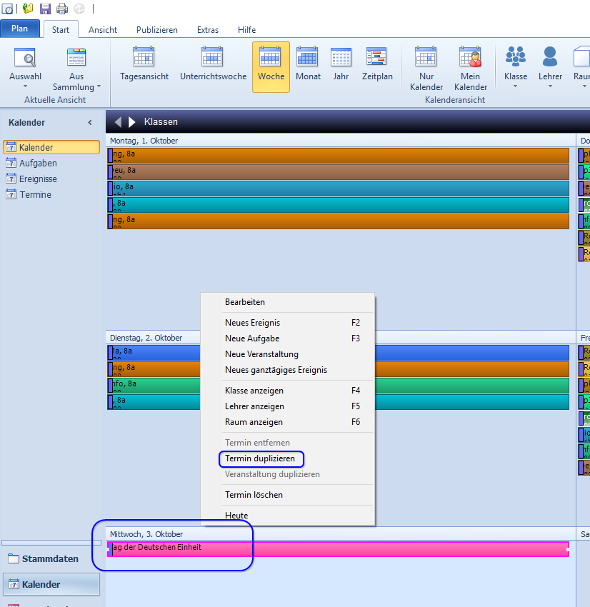 Termin duplizieren