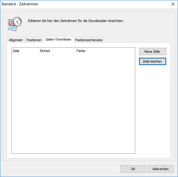 Zeitrahmen > Zeilen-Trennlinien